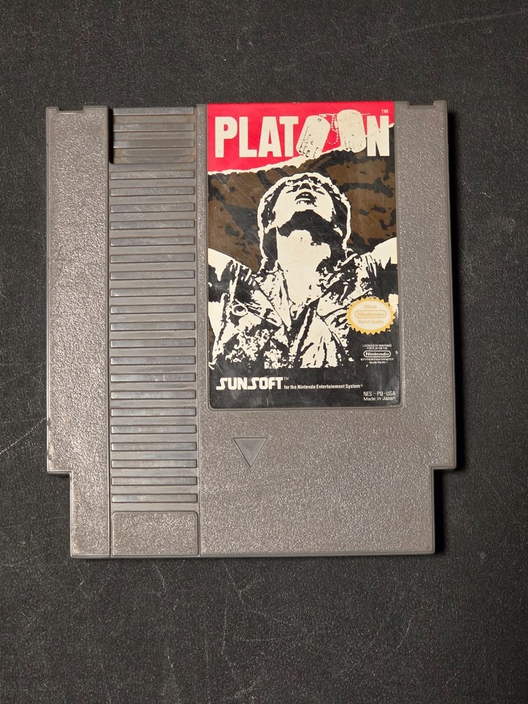 Retro Original Nintendo NES Platoon Authentic Game - Tested and Working