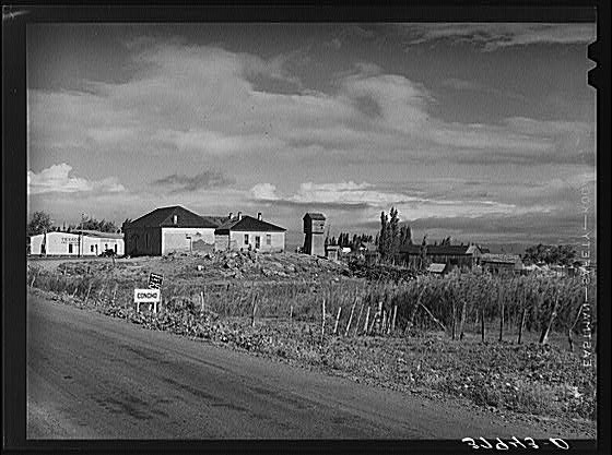 Photo:Concho Arizona 1940 Farm Buildings Rural Apache County View