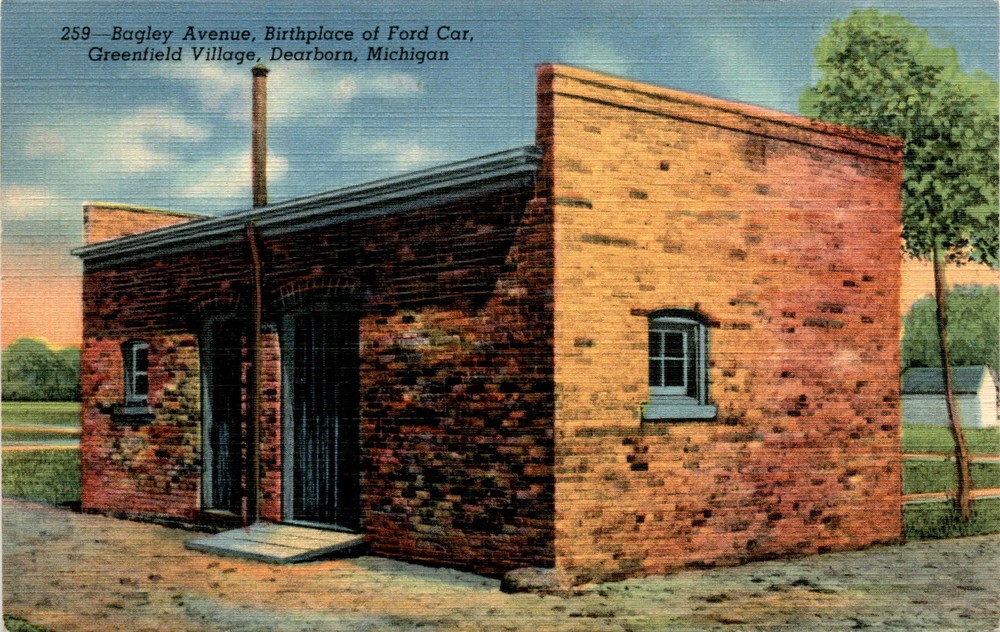 259 Bagley Avenue, Greenfield Village, Dearborn, Michigan, Ford Car Postcard