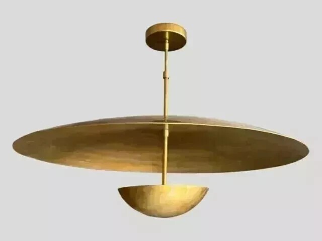Mid Century 1950's  Modern Pendant light Brass Italian Sputnik Fixture Lights