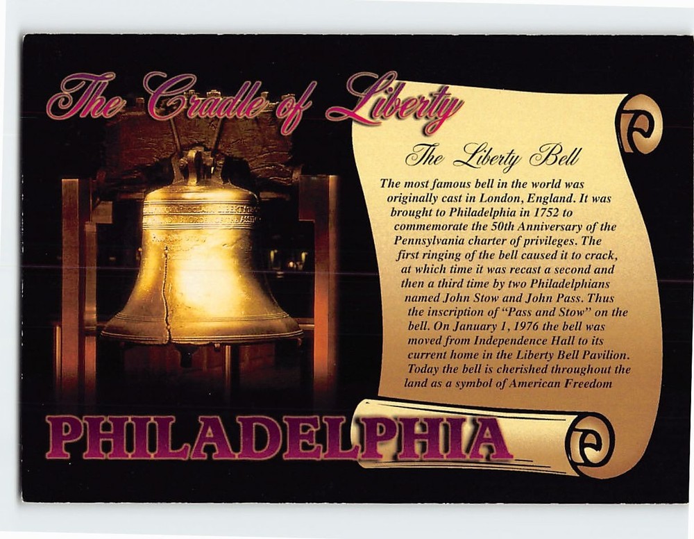 Postcard Liberty Bell Philadelphia Pennsylvania USA