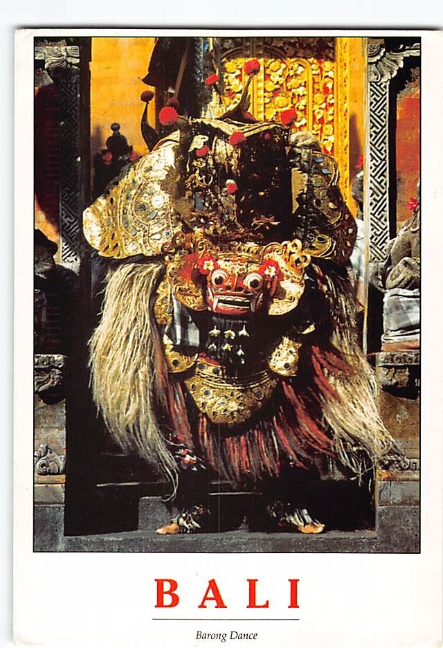 Postcard Barong Dance Bali Indonesia