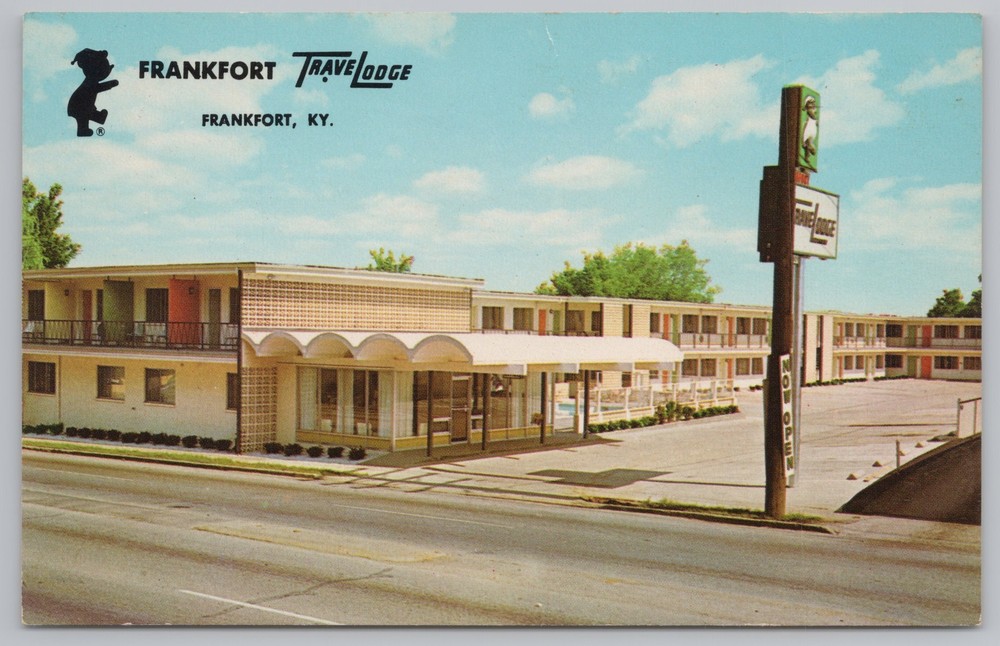 Roadside View~Frankfort Kentucky Travelodge~Amenities~Curteich~Vintage Postcard