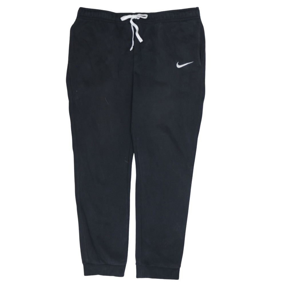Nike Mens Joggers Black Fleece Sweatpants Embroidered Swoosh Cuffed Waist XL