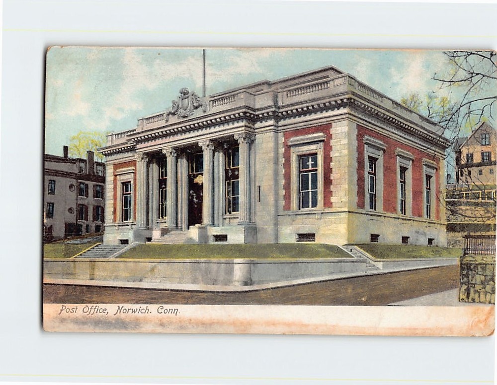 Postcard Post Office Norwich Connecticut USA