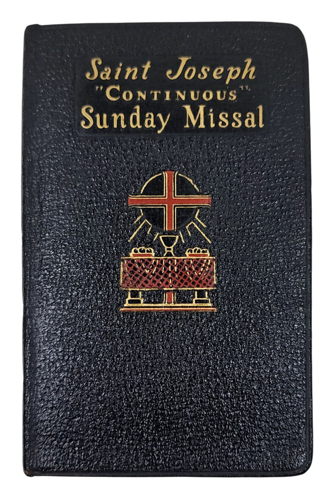 Saint Joseph Continuous Sunday Missal Catholic Mass Prayer Book English 1957