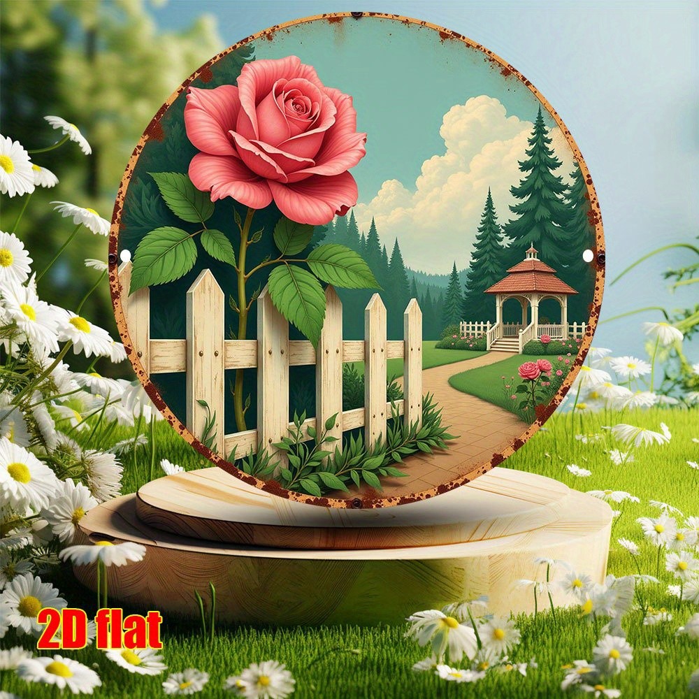 Skull & Floral Round Art - 7.8