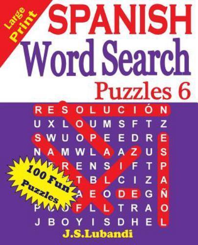 SPANISH Word Search Puzzles, Paperback by Lubandi, J. S., Brand New, Free shi...