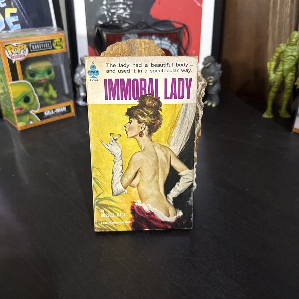 IMMORAL LADY Russell Gage F233 Midwood 1963 GGA Vintage Sleaze Paperback