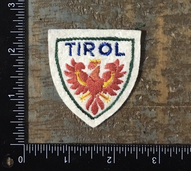 Vintage TIROL Coat Of Arms Crest Austria Travel Souvenir Sew-On Patch 1960s Felt