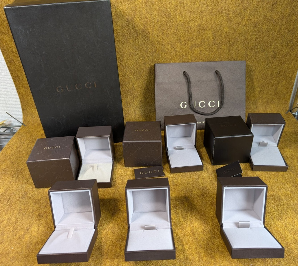 LOT Gucci jewelry Gift box ring case Booklet necklace storage set 300210625 YZ