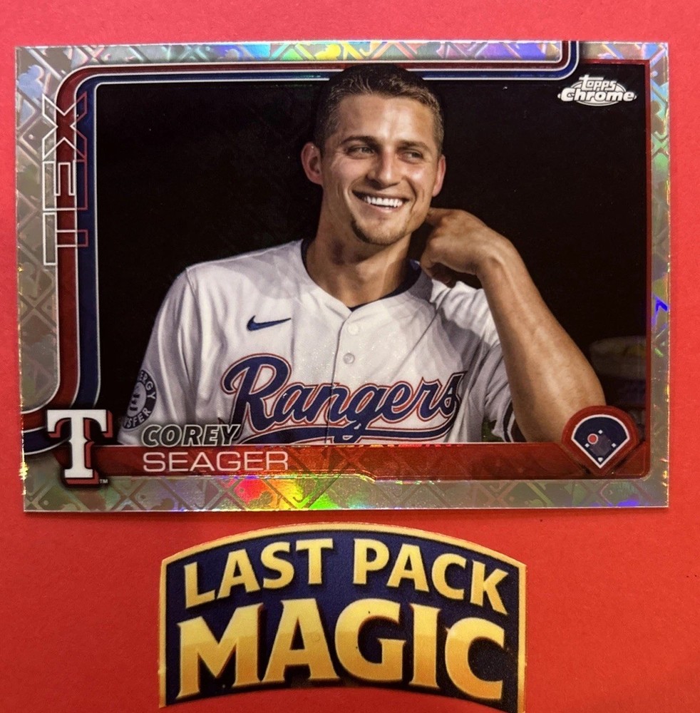 Corey Seager 2025 Topps Chrome logo Refractor Image Variation SP Texas Rangers