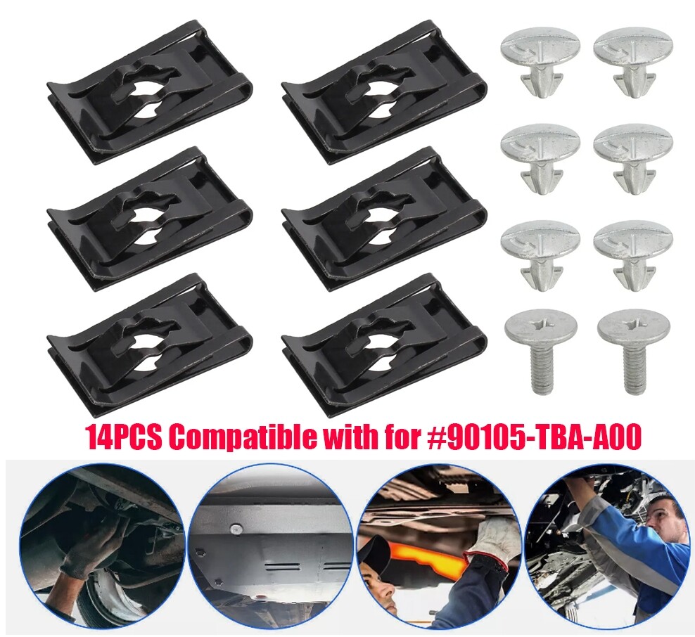 Lower Engine Cover Pin Screws Bolts Set For Honda Accord Civic CRV 90674-TY2-A01