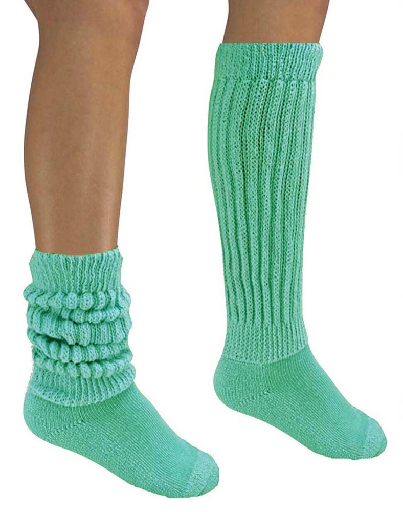 Seafoam Slouch Socks for Hooters Uniform, Workouts, Walks, Running, Skiing, and Hiking