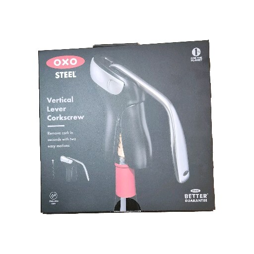 OXO Stainless Steel Vertical Lever Corkscrew with Ergonomic Handle