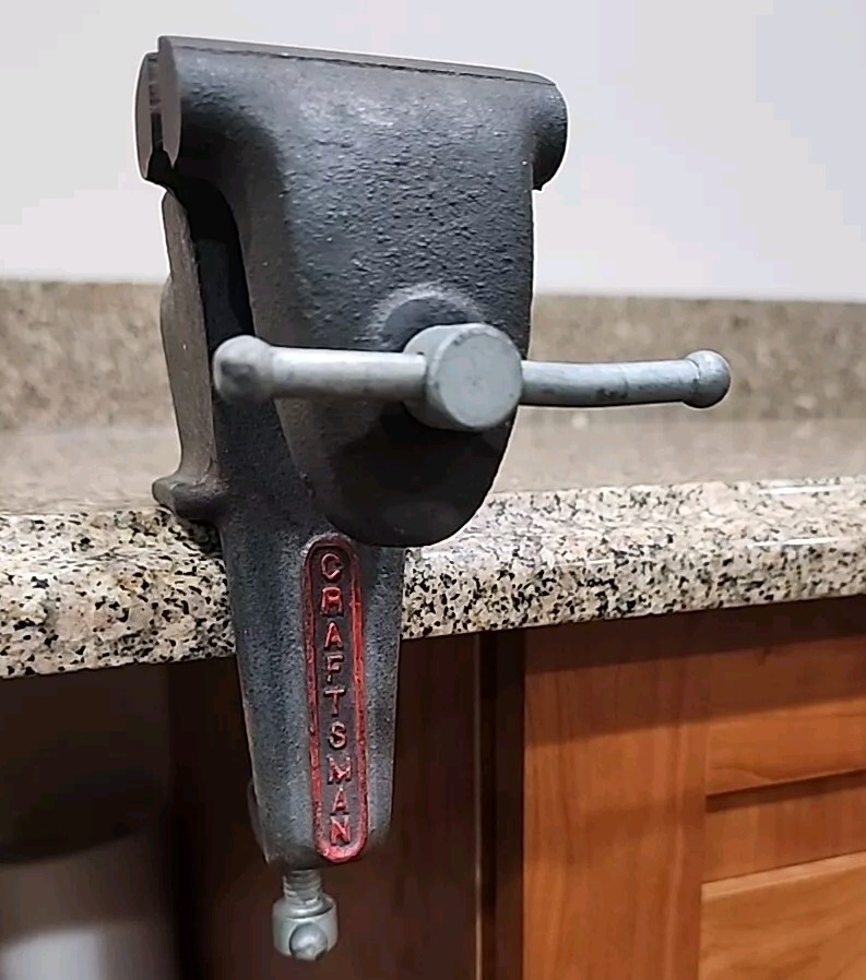 Vintage CRAFTSMAN Small Clamp On Bench Vise 2 1/2” X 2 1/2” Jaw