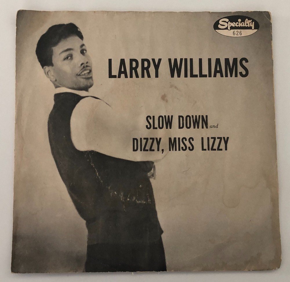 '58 Rock & Roll 45 & Pic Sleeve LARRY WILLIAMS Slow Down/Dizzy Miss Lizzy hear