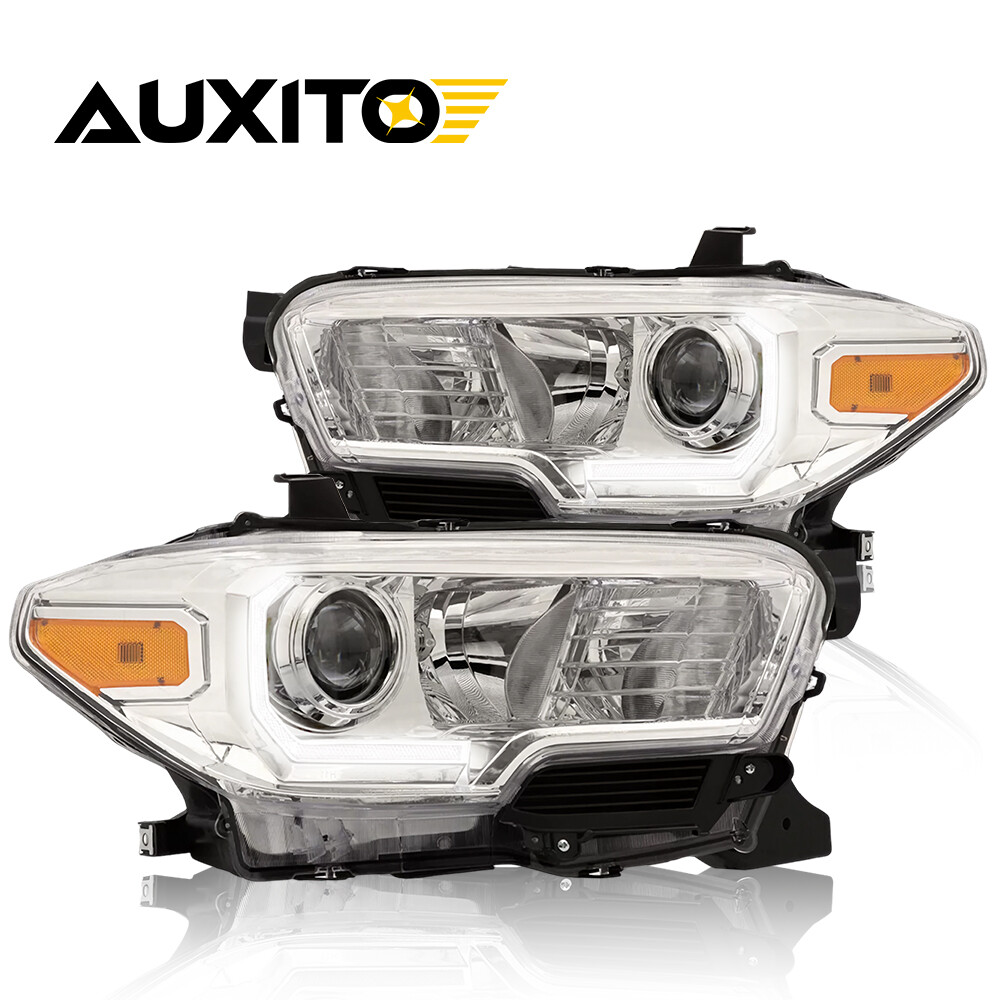 For 2016-2022 Toyota Tacoma TRD w/ LED DRL Chrome Projector Headlights Headlamps