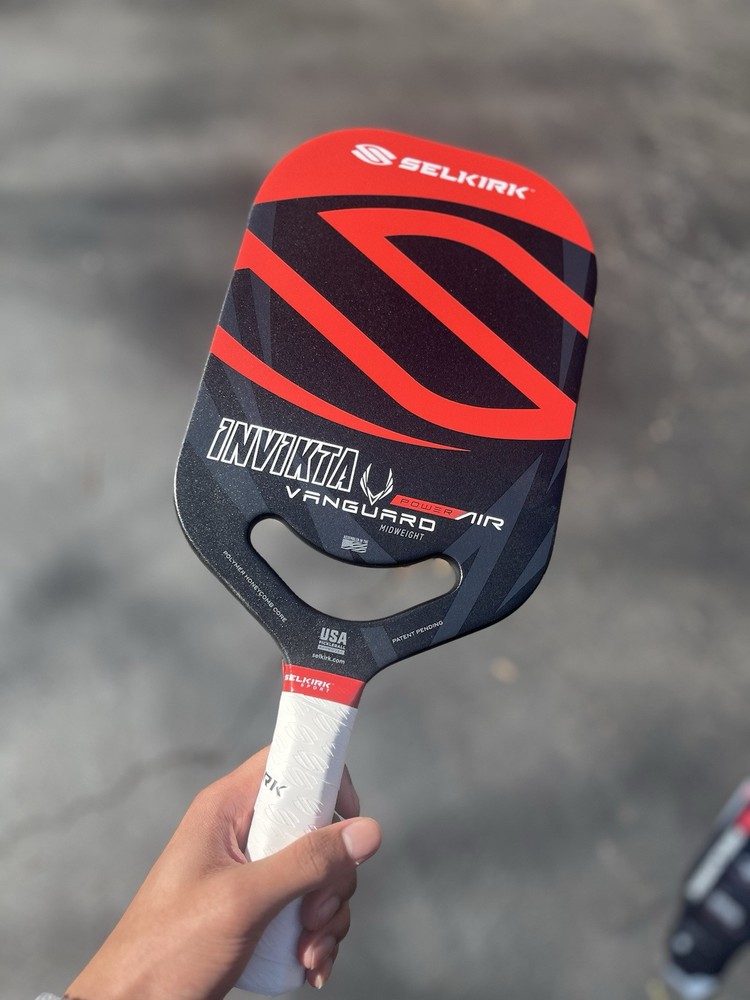 Selkirk Vanguard Power Air Invikta Pickleball Paddle in Black and Red