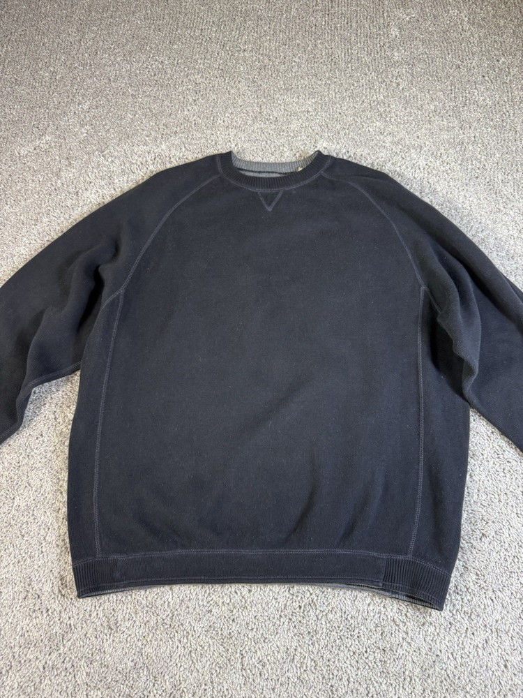 Tommy Bahama Sweater Mens Size Medium Black Pullover Long Sleeve