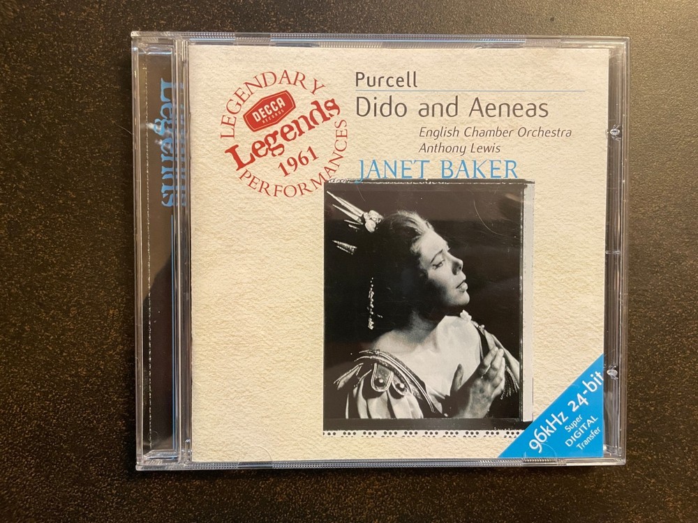 Dido & Aeneas by Purcell / St Anthony Singers / Eco / Lewis (CD, 2000)