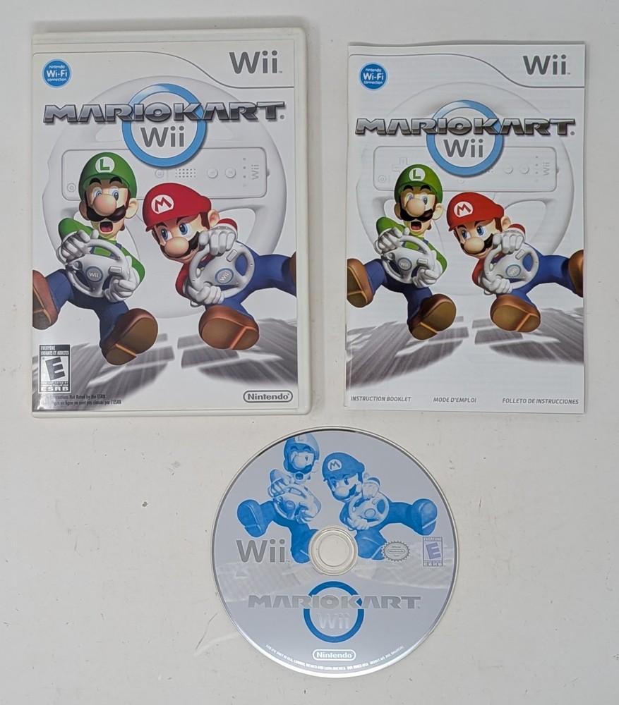 Mario Kart Wii (Nintendo Wii, 2008) Complete with Manual & Inserts CIB - Tested