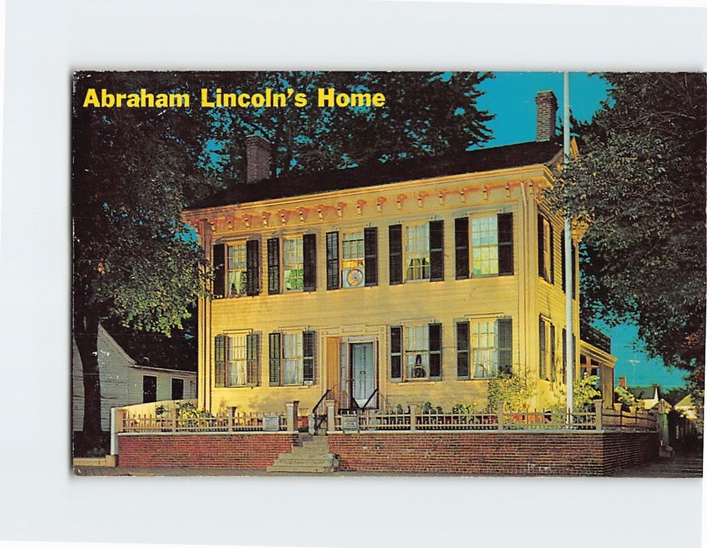 Postcard Abraham Lincoln's Home Springfield Illinois USA