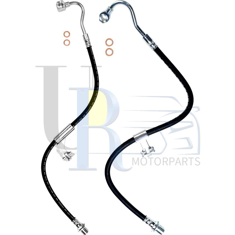 Sunsong 2pcs Front Left Right Brake Hydraulic Hose for Chevrolet C20 1979-1986