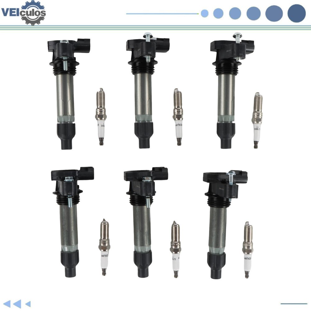 6 Ignition Coil Pack Compatible with GMC Acadia Chevy Traverse Cadillac ATS CTS Saturn UF569-image