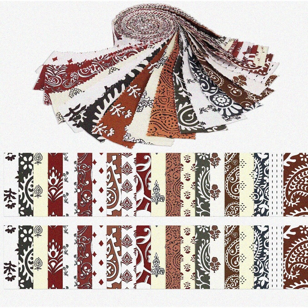 QuiltMaster's Asian Delight: 40Pcs Precut Cotton Fabrics -