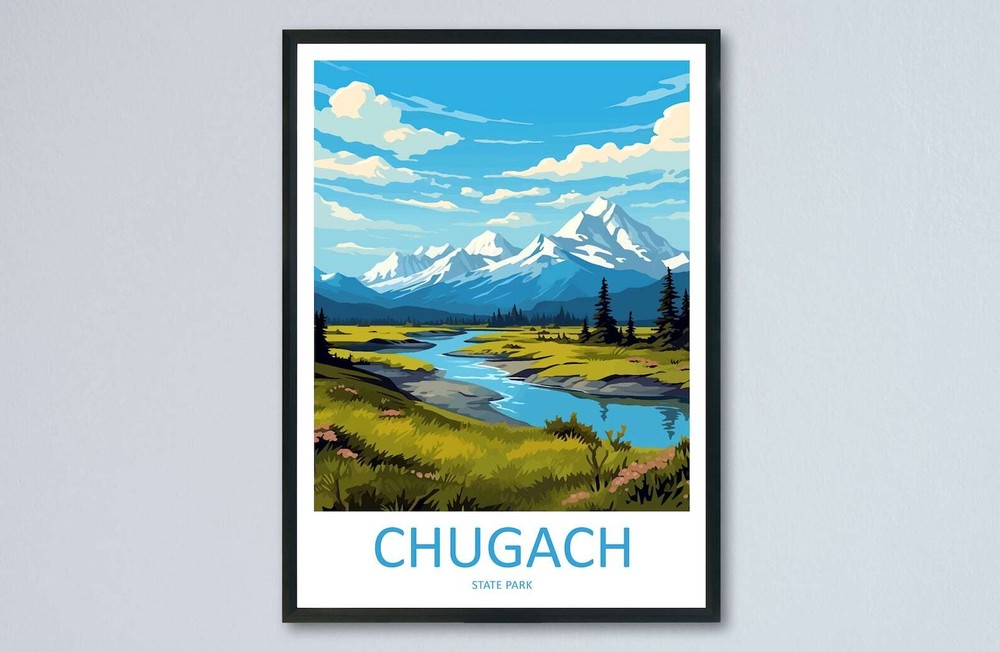 Chugach Travel Print Wall Art Chugach Wall Hanging Home Dcor Chugach Gift Art
