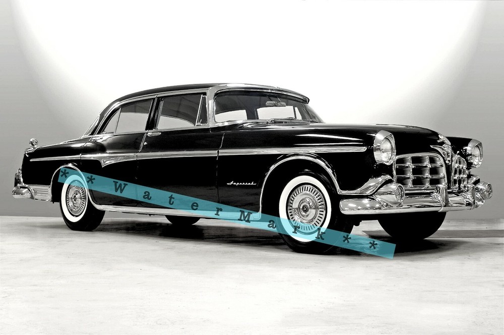 1955 Chrysler Imperial Vintage Poster Retro Classic Car Art Print  