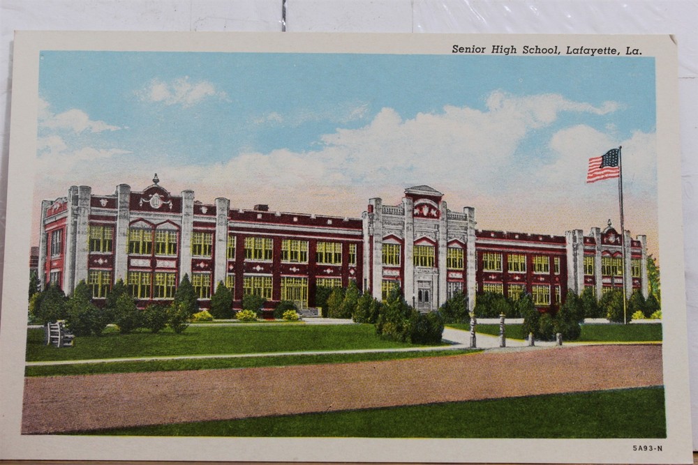 Louisiana LA Lafayette Senior High School Postcard Old Vintage Card View Post PC