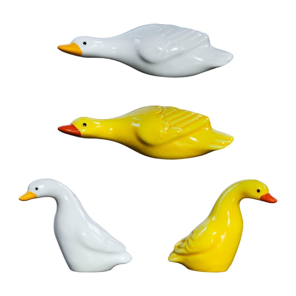 Duck Statue Decorative Cute Small Duck Figurine for Table