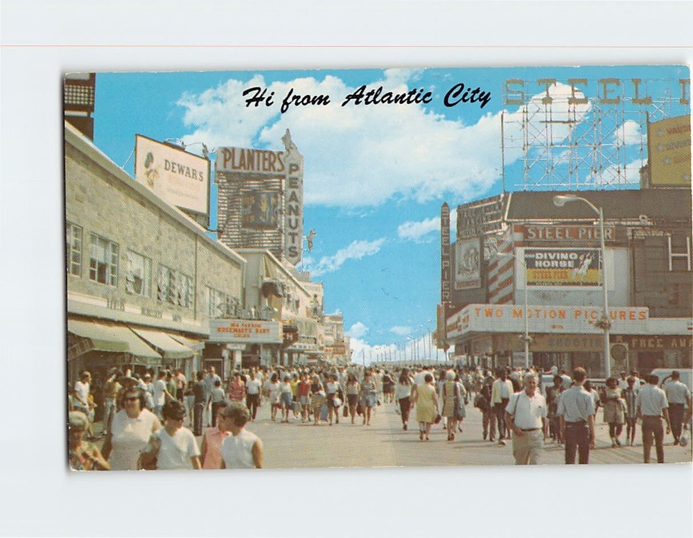 Postcard Hi from Atlantic City USA