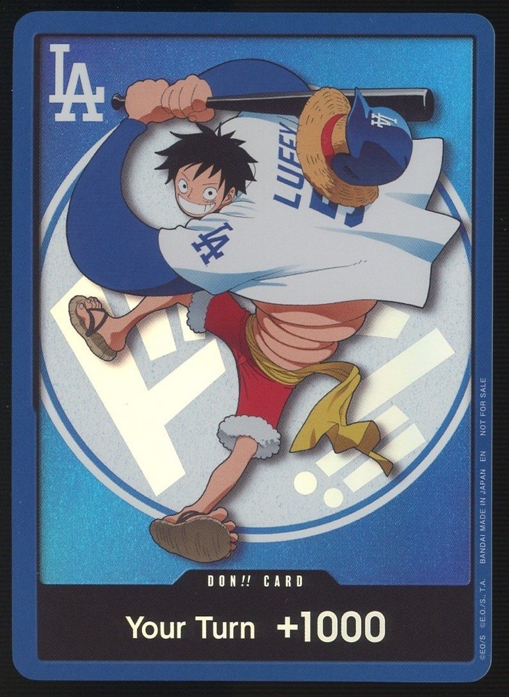 2026 One Piece Los Angeles Dodgers Monkey D Luffy Don Card PromoPROBSTEIN is actively accepting consignments !!