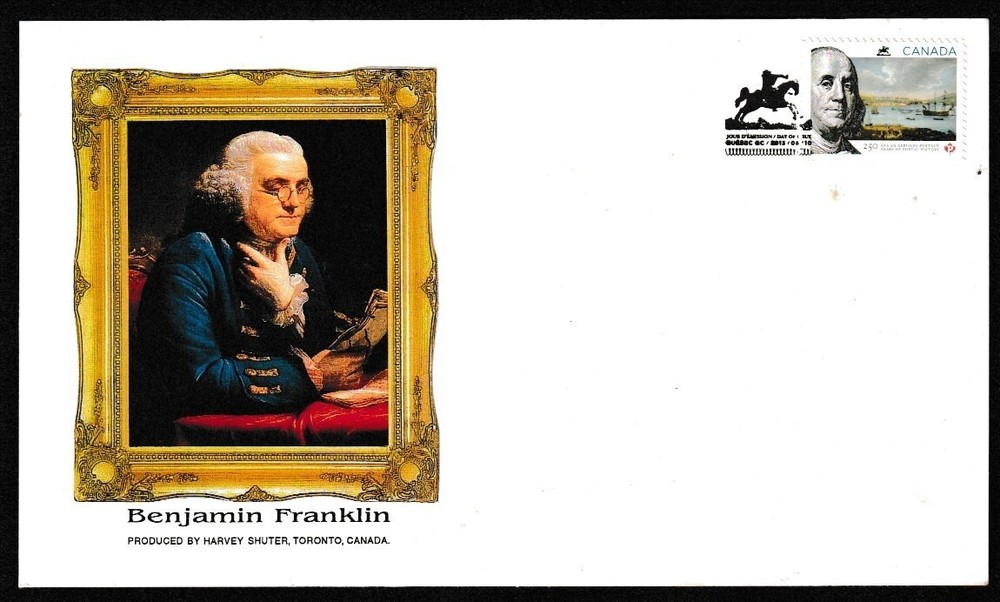 Canada Harvey Shuter, Toronto signed limited edition FDC - 2013 Benjamin Frankli