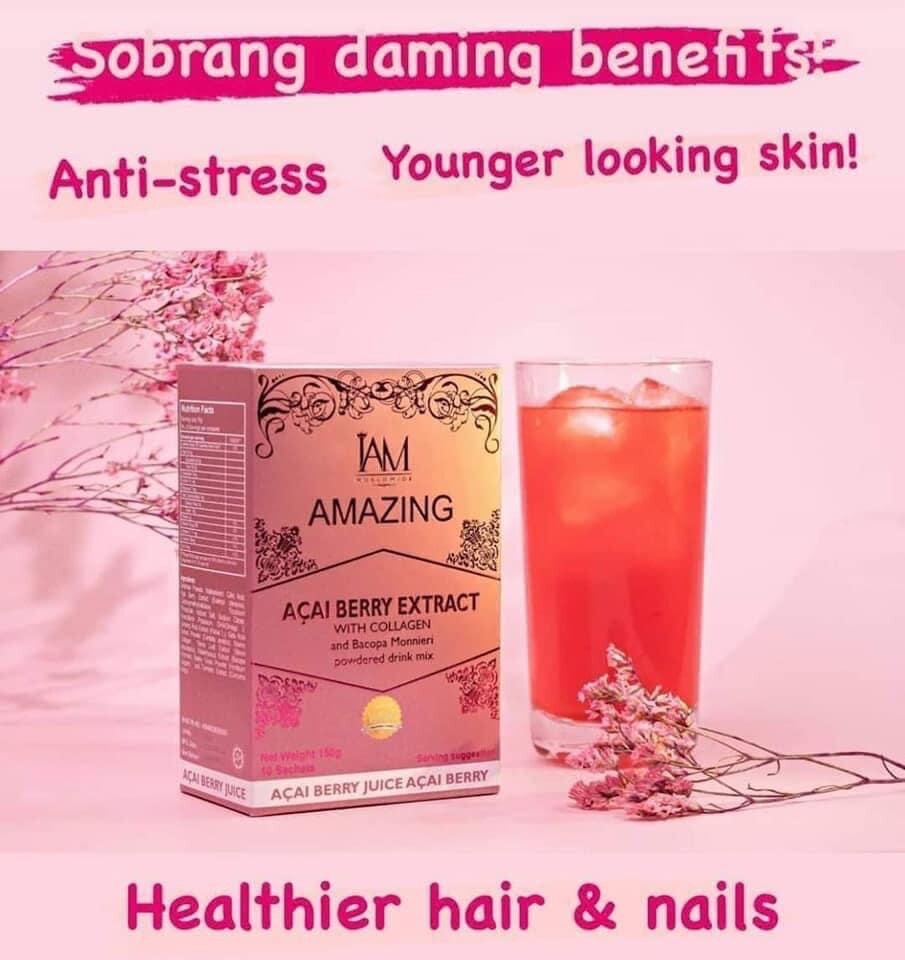 Acai Berry W/ Collagen& Bacopa Monnieri Powder Drink-image