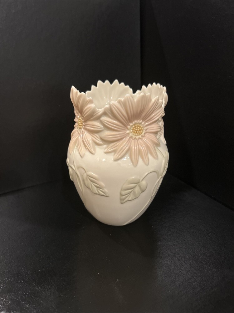 Handcrafted LENOX Gerbera Daisy 6” Vase Floral Blossoms Collection
