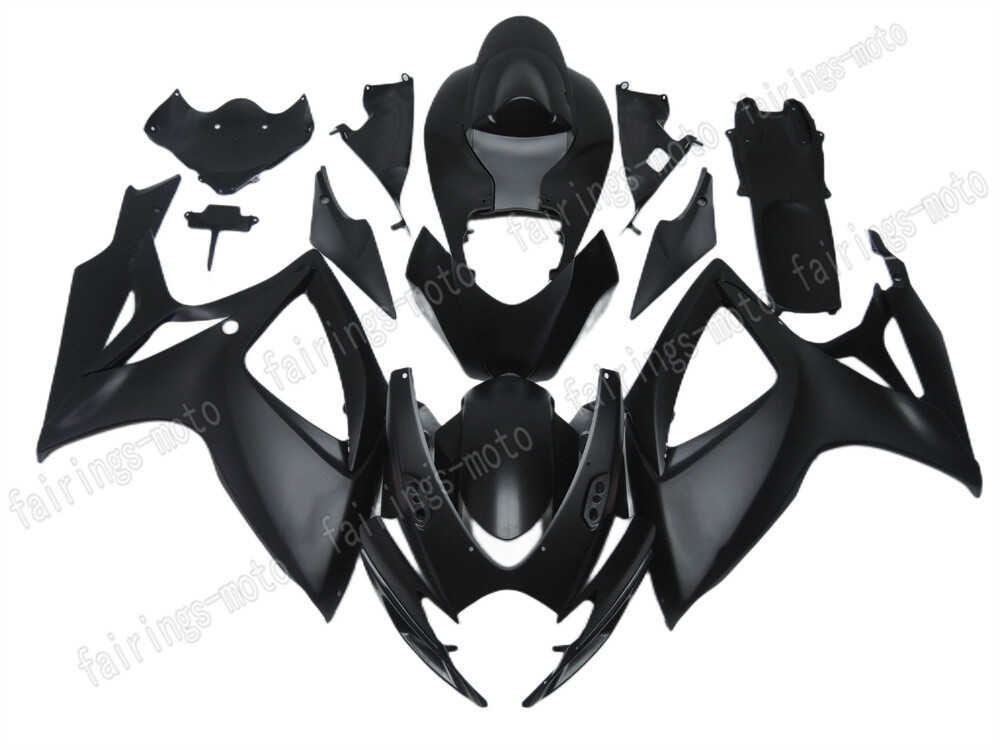 06-07 GSXR 600 750 K6 ABS Injection Mold Fairing Kit in Black