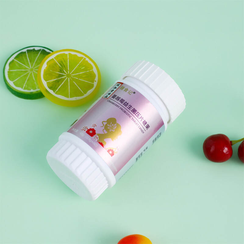 Cranberry Chewable Probiotic Tablets for Female Intimate Health Support