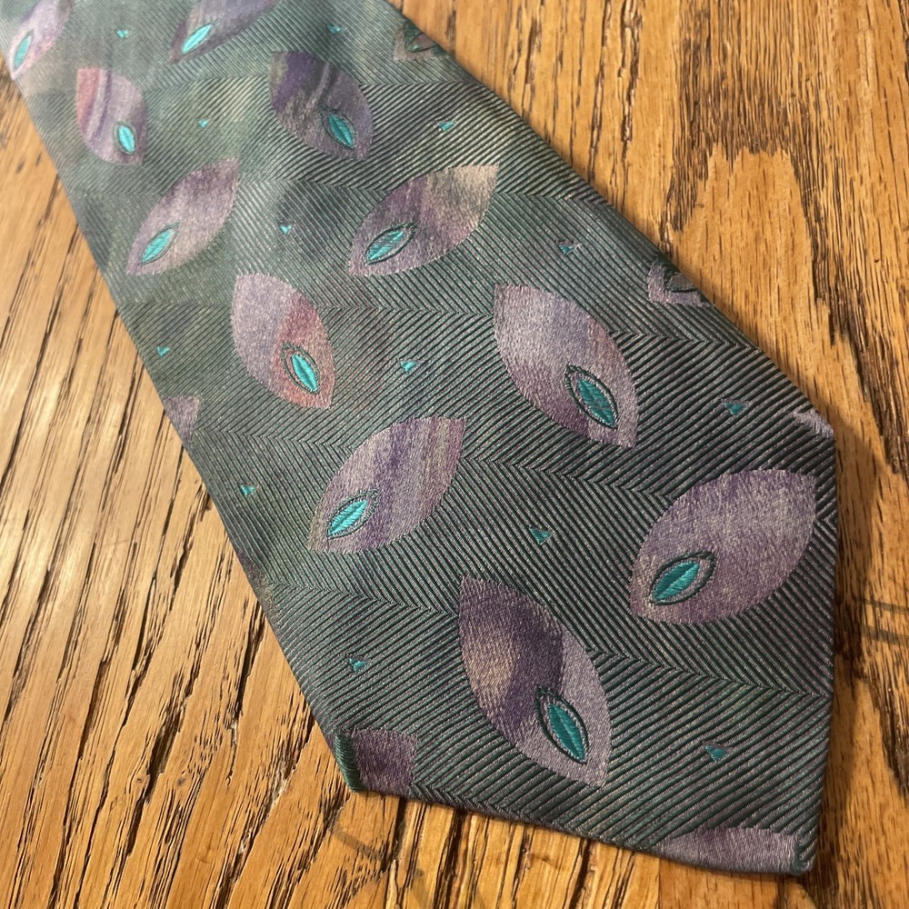 Vintage Robert Talbott Best Of Class Geometric Silk Tie USA Hand Sewn Necktie