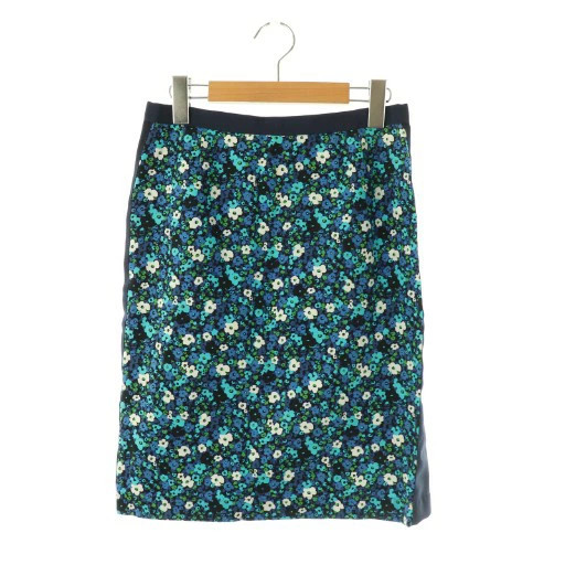 Sacai Luck Floral Mini Skirt Navy Cotton Size 2 Used Good Condition