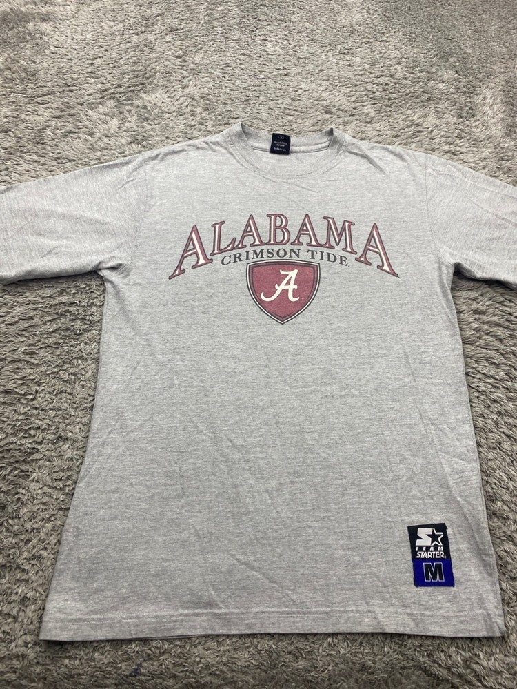 Vtg Alabama Crimson Tide Shirt Adult Medium Gray Team Starter NCAA Crewneck 90s