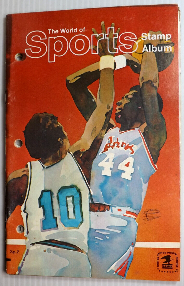 Vintage 1974 USPS SPORTS Stamp Album ~ 42 STAMPS Worldwide LOT Olympics