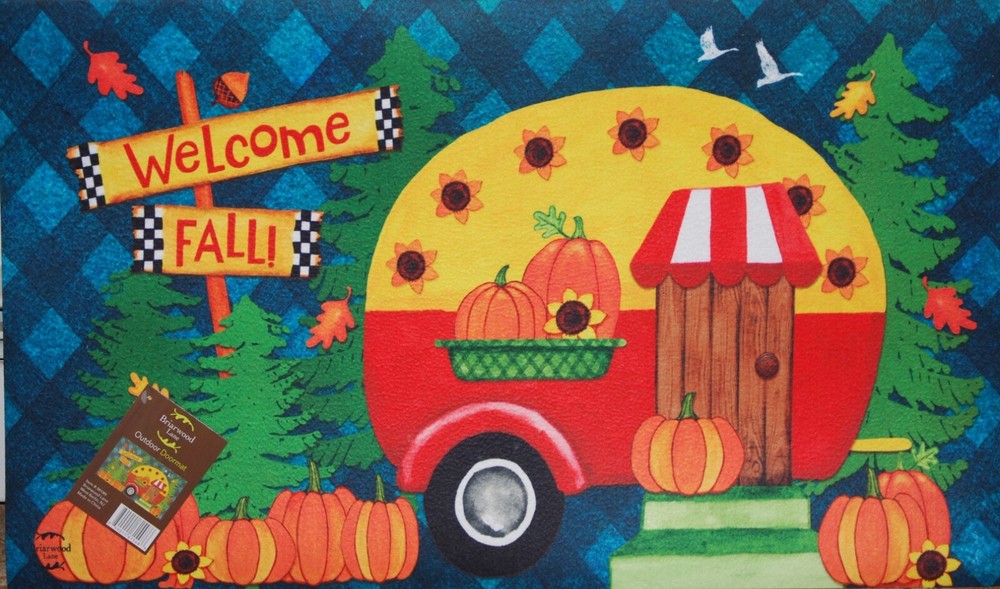 Welcome Fall with Briarwood Lane’s Primitive Indoor/Outdoor Camper Doormat