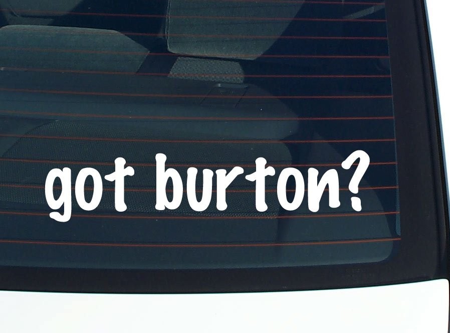 Burton Family Name Car Decal Bumper Sticker Vinyl Window Pride