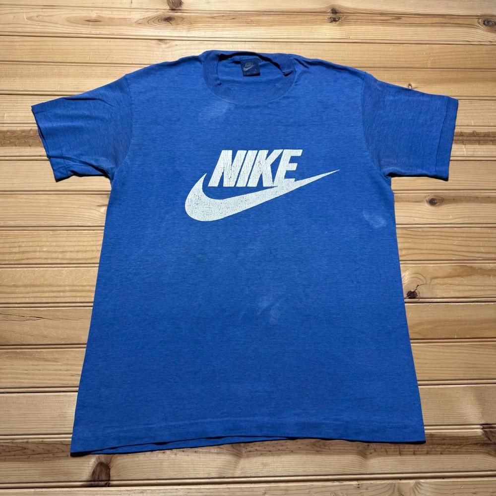 Vintage 80s Nike Sportswear Center Swoosh Logo Graphic T-Shirt USA Made Large