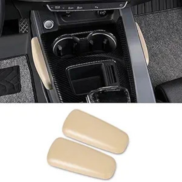 Soft Leather Car Armrest Cushion for Knee, Leg & Elbow Support, Universal Center