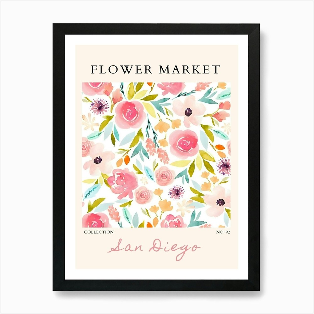 Flower Market 115 Art Print Framed Wall Art Poster Canvas Print Picture